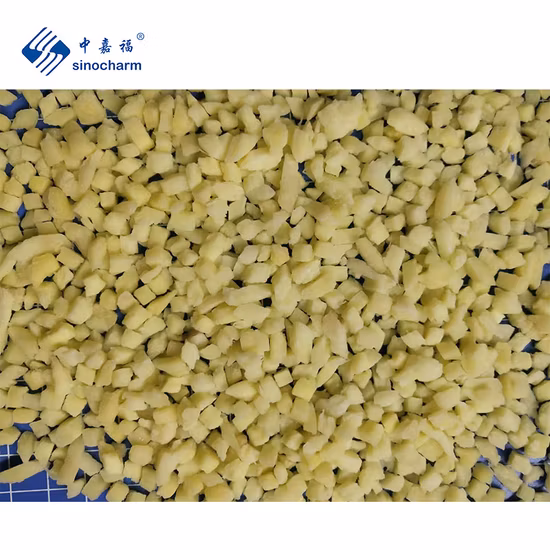 Purea di zenzero sbucciato biologico congelato IQF